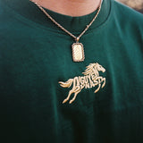 Jade Green Wild Horses Shirt (Year of the Horse)