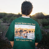 Jade Green Wild Horses Shirt (Year of the Horse)